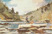 Winslow Homer Hudson River, Logging Spain oil painting artist